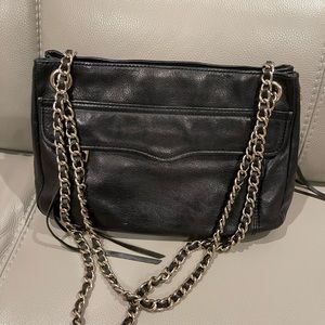 Black Leather Rebecca Mincoff Purse